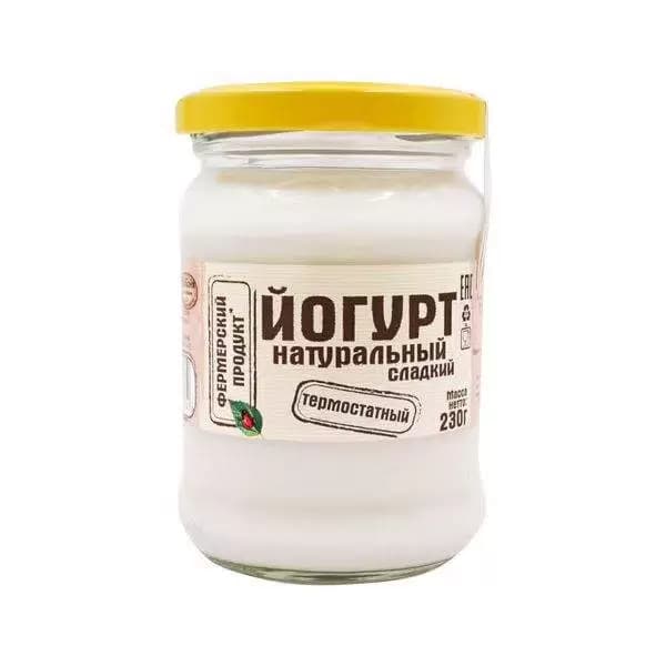 Йогурт Фермерский продукт 230г 1,5% Белый с сахаром БЗМЖ  Т/т.  МПК