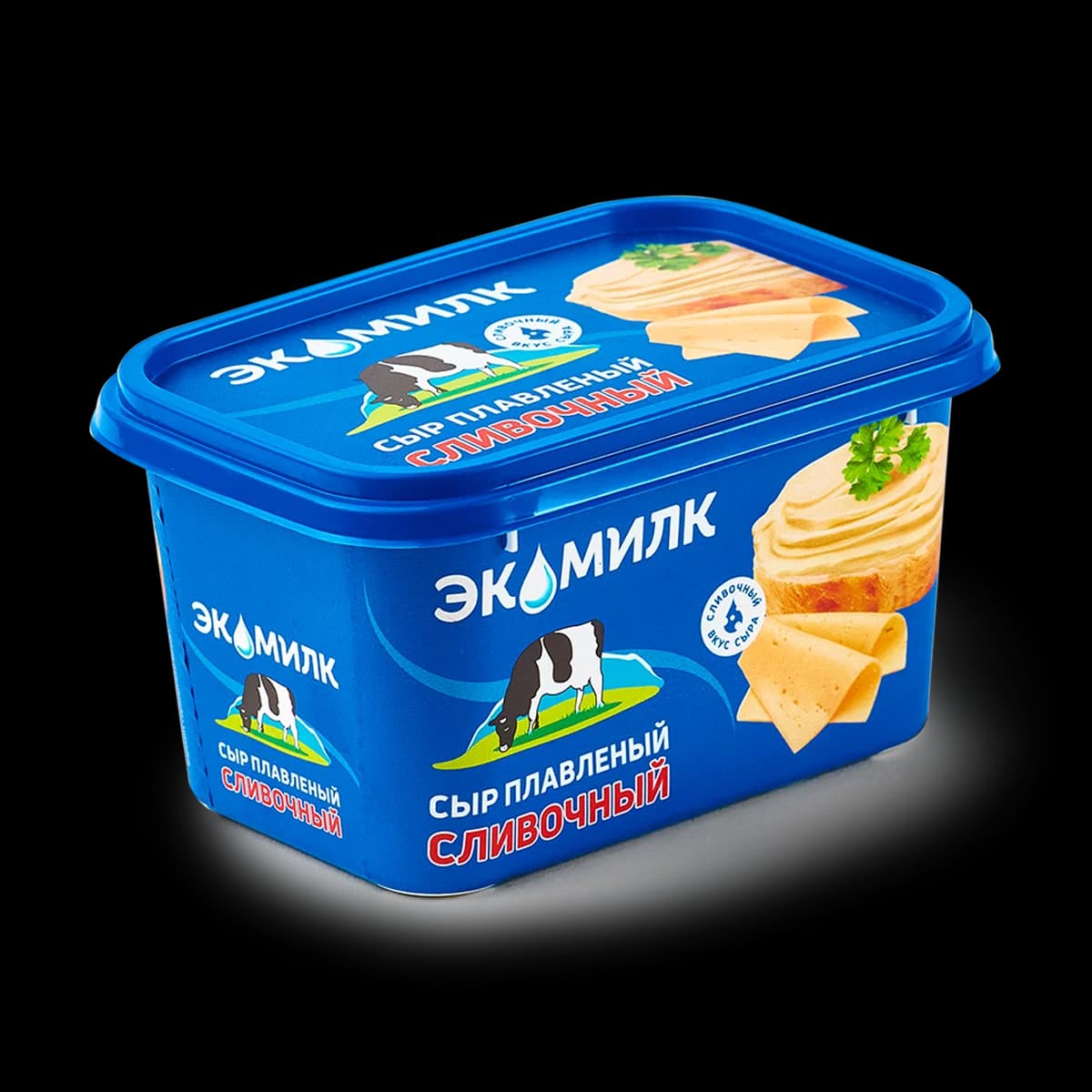 Сыр плавленный сливочный 350г*6 ванночка Экомилк