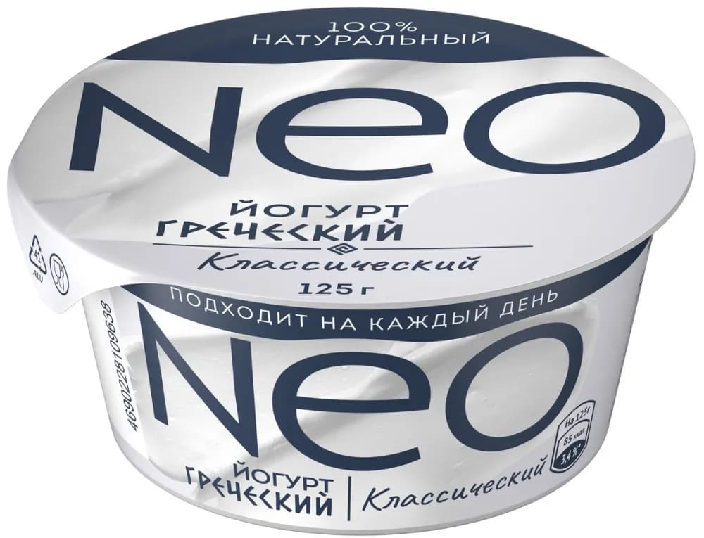 Йогурт НЕО греческий 2% 128г