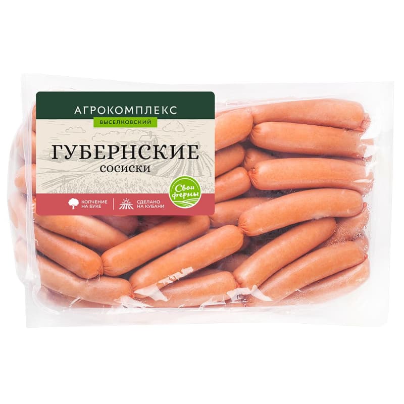 Сосиски Губернские 425г Агрокомплекс