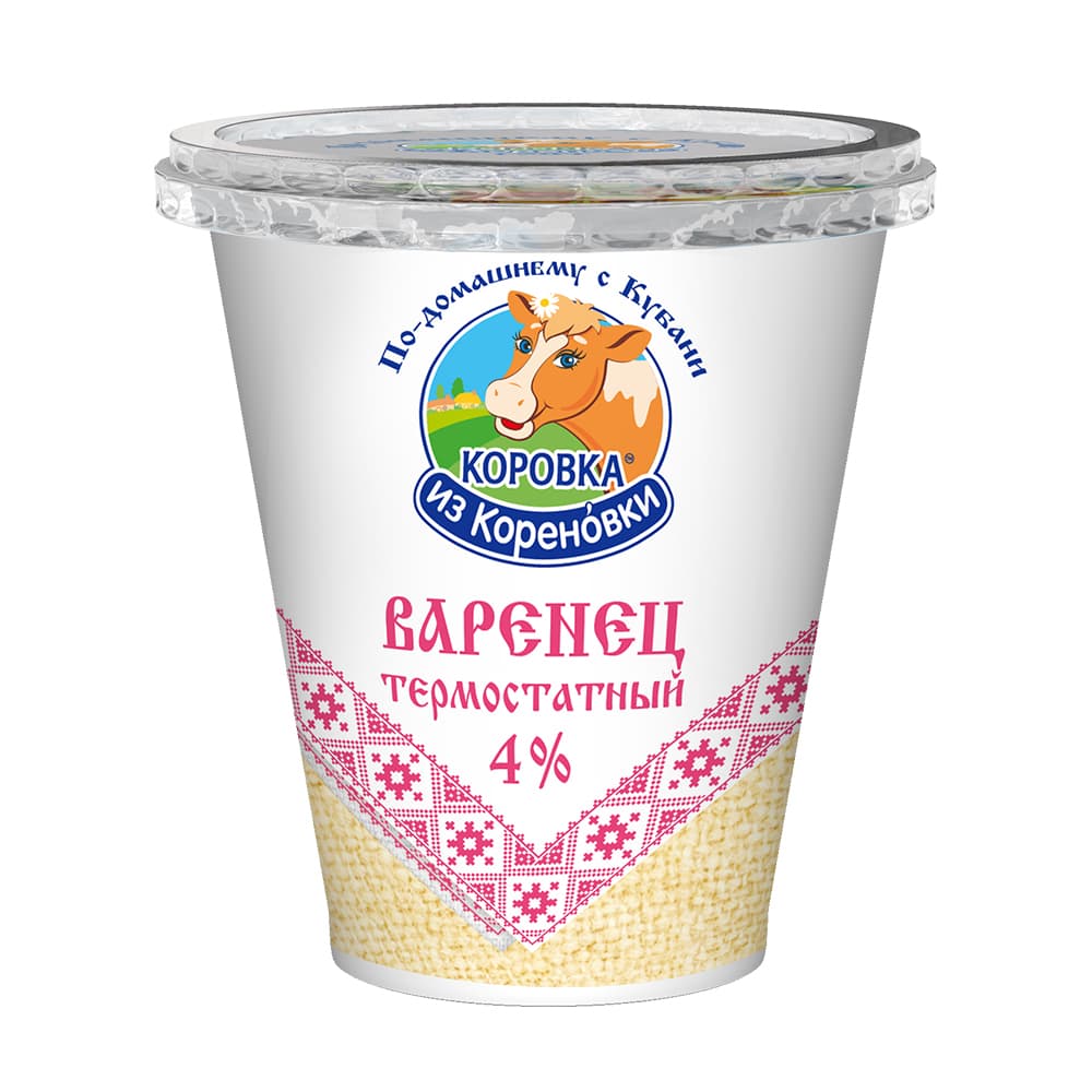 Варенец термостатный 4% 300г стакан КизК