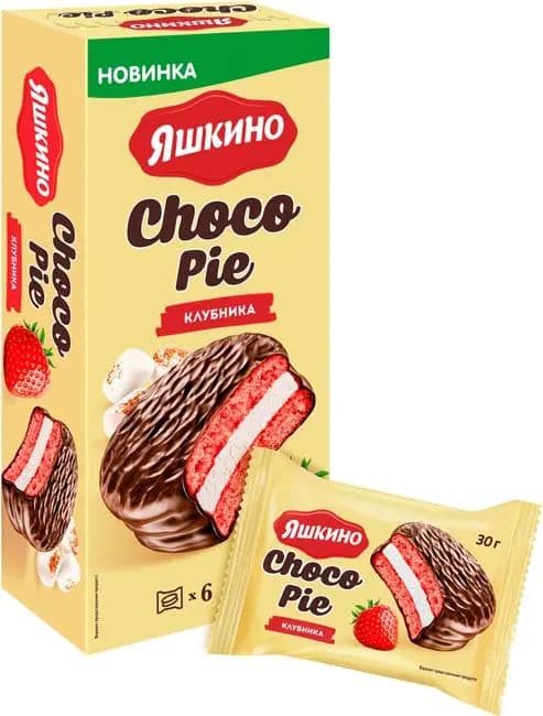 ЧокоПай Яшкино глазир 180г клубника КДВ