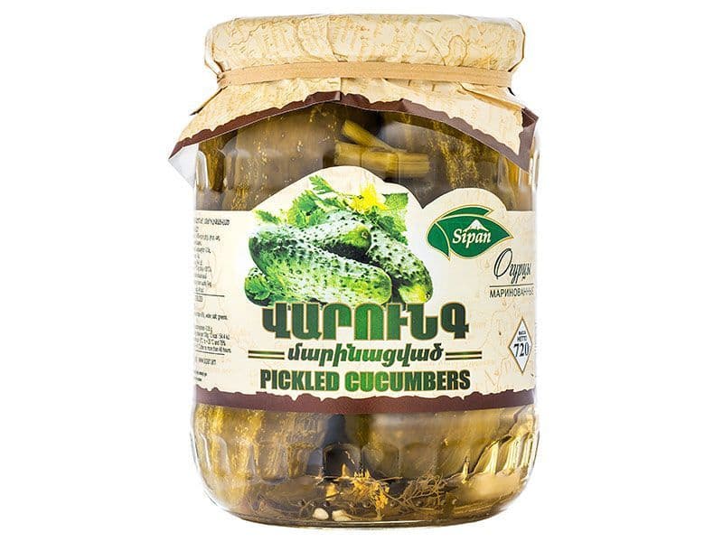 Огурцы маринованные 720мл Сипан