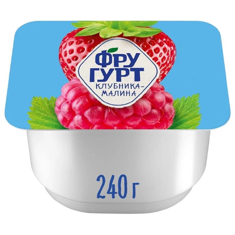 Йогурт клубника/малина 2% 240г Фругурт БЗМЖ