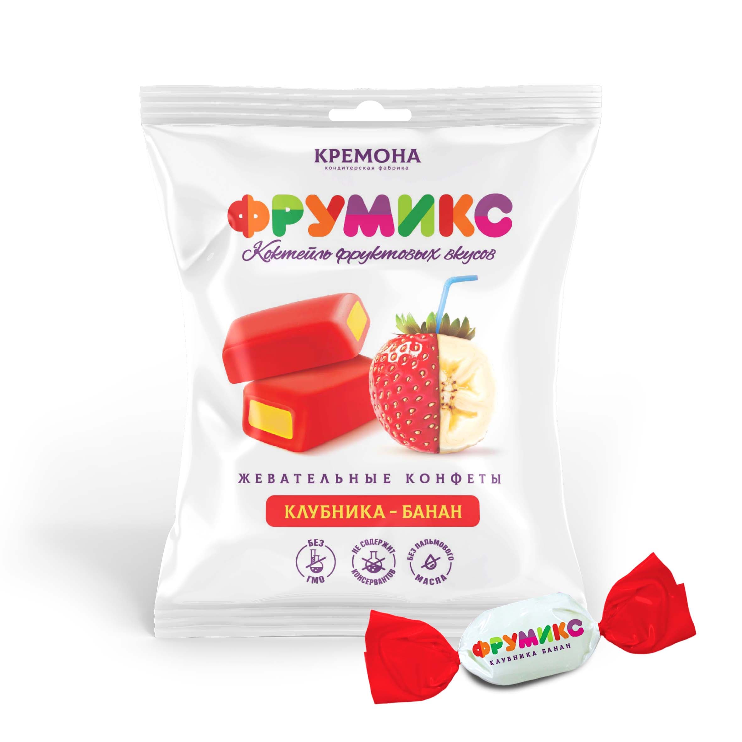 Конфета жев. Фрумикс клубника банан 45г*16