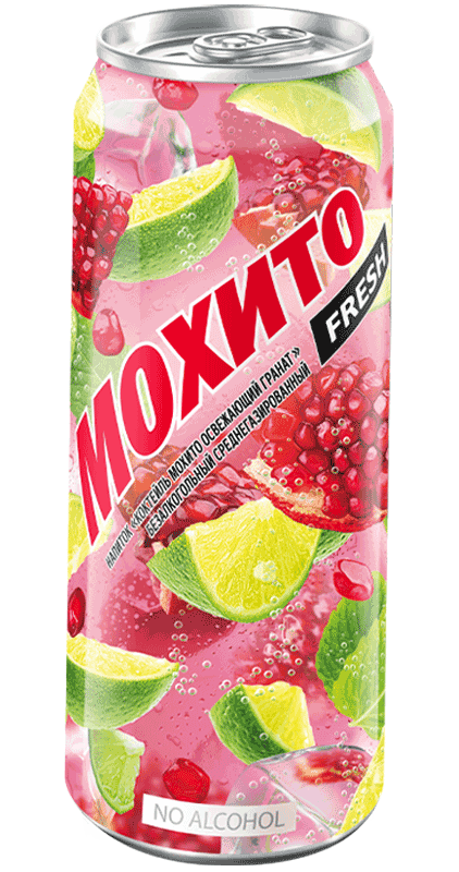 Газ.вода Коктейль Мохито освеж.гранат ж/б 0,45л Очаково