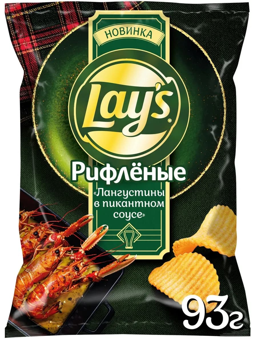 Чипсы Лэйс 93г риф Лангуст в пик соусе