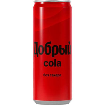 Газ вода Добрый Кола Без Сахара 0,3л ж/б